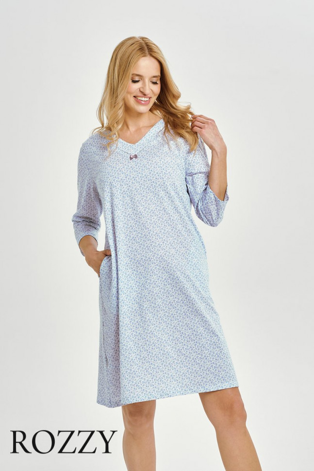 Сорочка хлопковая Taro Debora 3449/3464 голубой