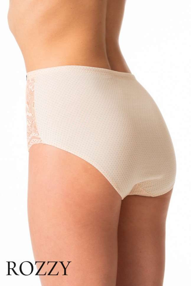 Трусы макси хлопковые Key LPF 616 A24 бежевый/мятный (уп.2шт.)