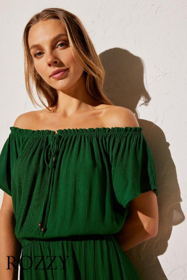 Платье пляжное вискозное Ysabel Mora 85918 зеленый