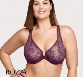 Бюстгальтер спереди застежка Glamorise GI9246 сливовый