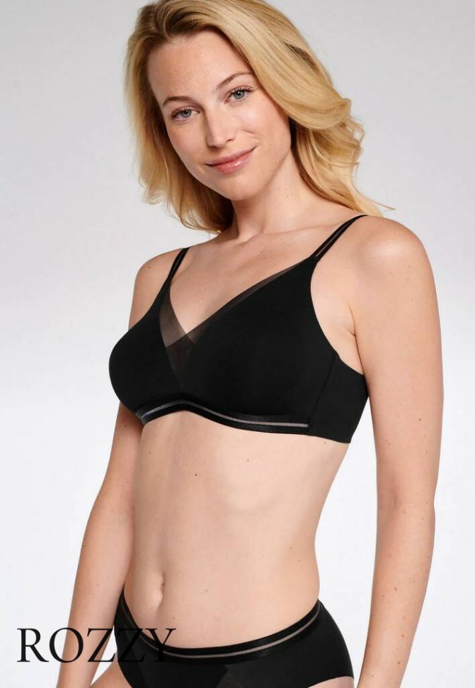 Бюстгальтер без косточек Naturana Everyday 5658 черный Ф+К