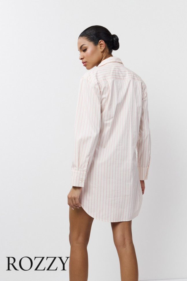 Сорочка хлопковая Aruelle Zephyr кремовый/розовый