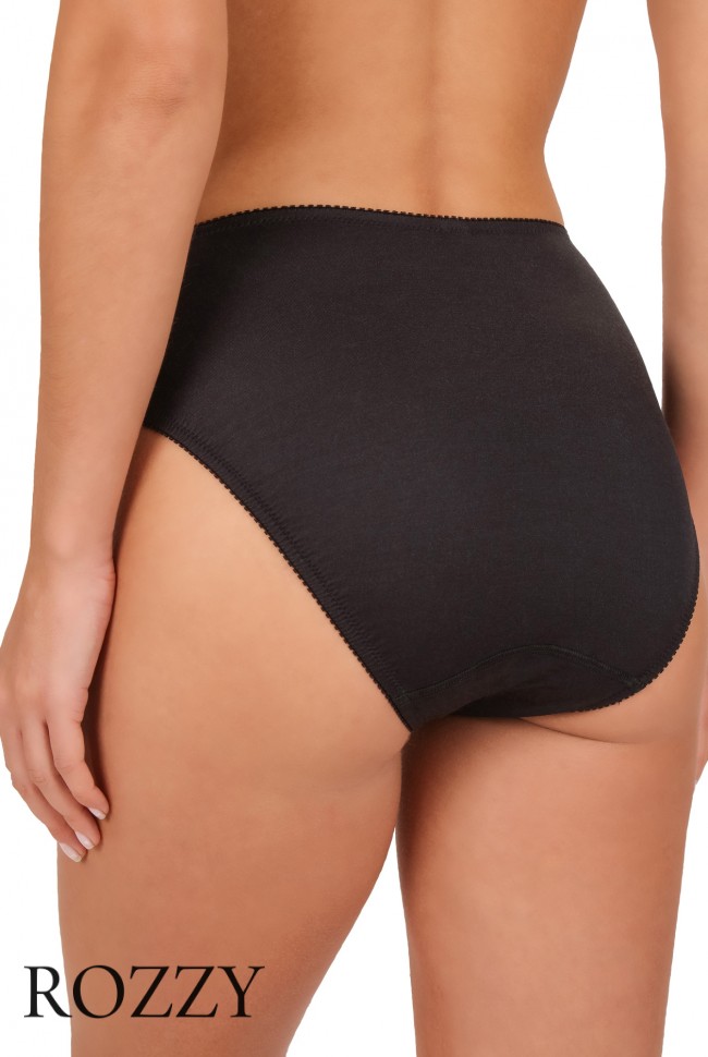 Трусы классика Felina Swiss Broderie 1355 черный К+Ф