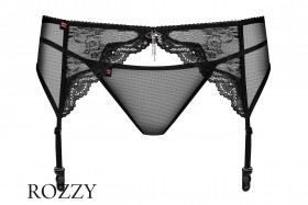 Пояс для чулок + стринги Obsessive Charms Garter Belt черный