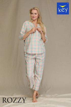 Пижама хлопковая Key LNS 452 1 A21 розовый/голубой