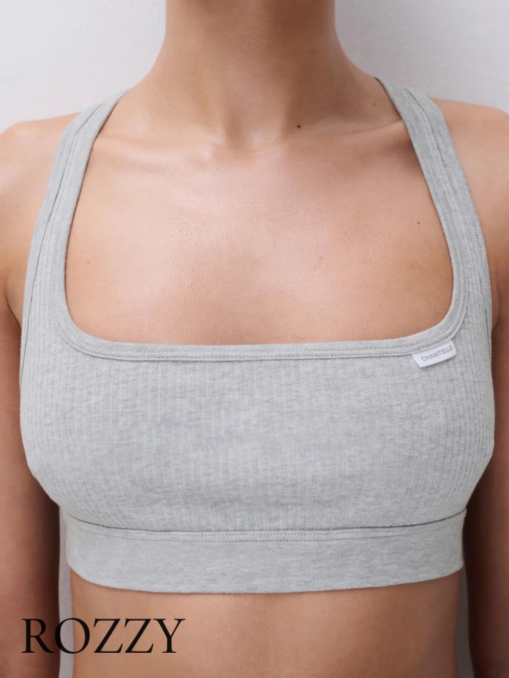 Топ хлопковый Chantelle Cotton Comfort C15P10 серый