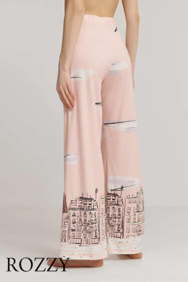 Брюки домашние хлопковые Mey Ete A Paris 1220067 пудровый