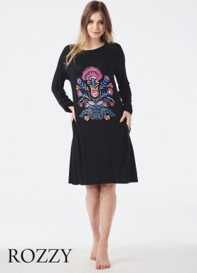 Сорочка вискозная Key LHD 585 18/19 черный