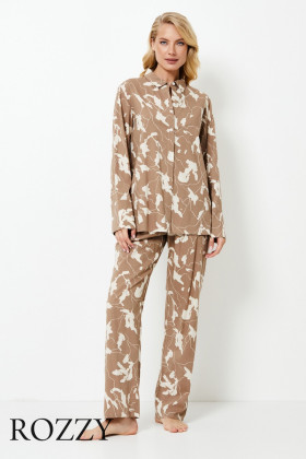 Пижама хлопковая Aruelle Malika латте