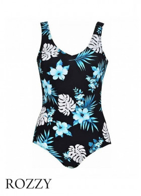 Купальник слитный Naturana 31646 черный набивной Ф