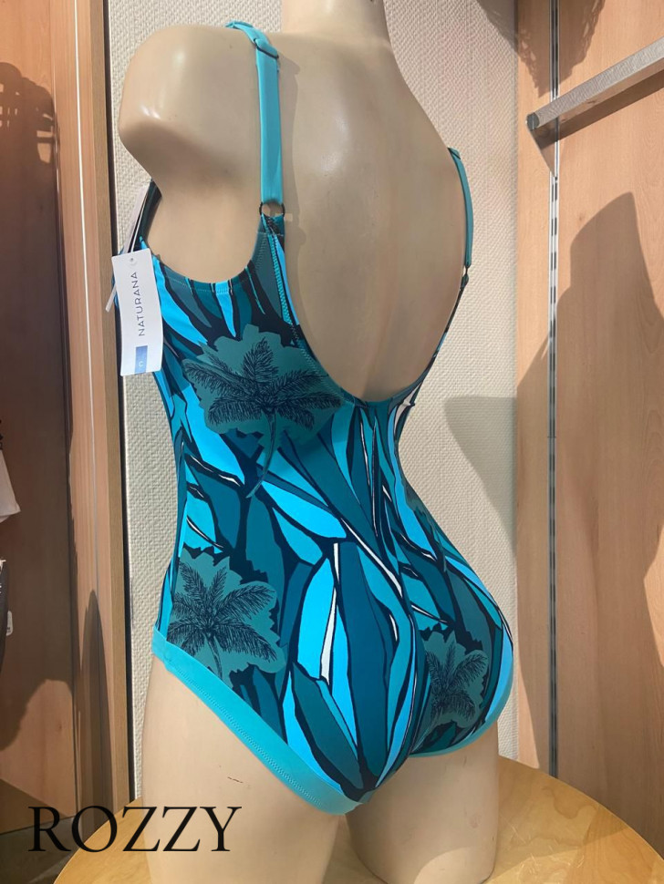 Купальник слитный Naturana 73433 бирюзовый/мультицвет К