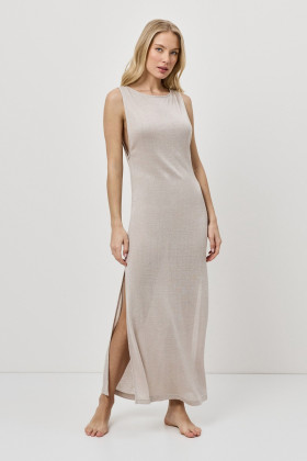 Платье домашнее вискозное Aruelle Glow свутло-бежевый