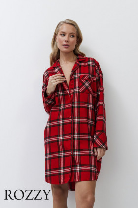 Сорочка фланелевая Aruelle Bell красный