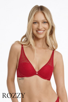 Бюстгальтер планж пуш-ап Esotiq Izzie 40920 красный