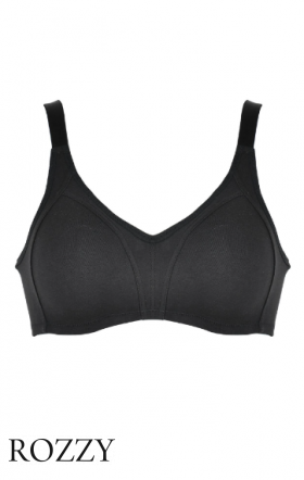 Бюстгальтер без косточек хлопковый Naturana Cotton 5103 черный К