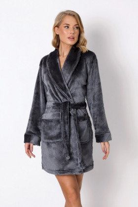 Халат флисовый Aruelle Eve Dark Grey серый