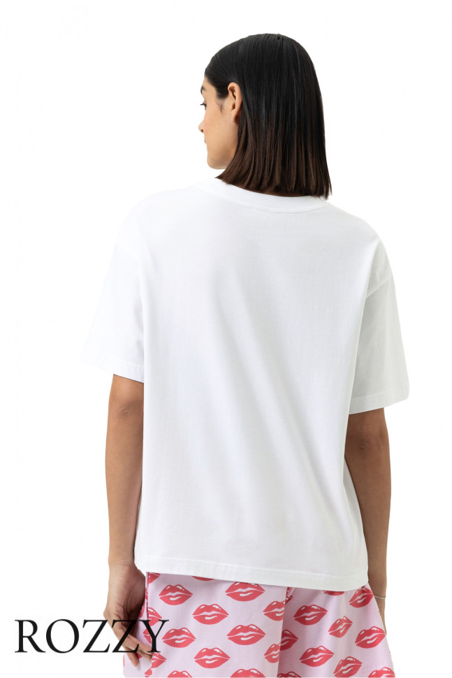 Футболка домашняя хлопковая Mey Solid Love 1210085 белый