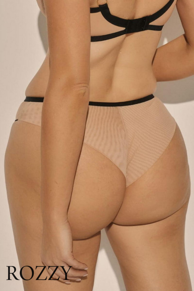 Трусы бразильяна Kinga Date Promise B-1133/2 черно-телесный