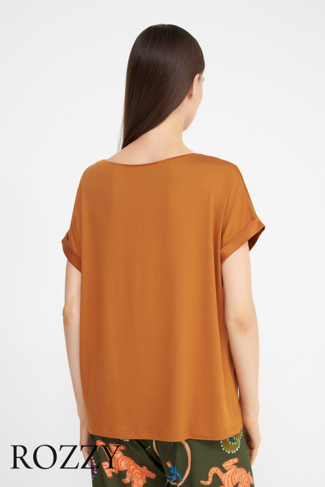 Футболка домашняя Mey Pure Chic 1210016 светло-коричневый