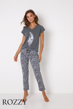 Пижама хлопковая Aruelle Kimberly серый