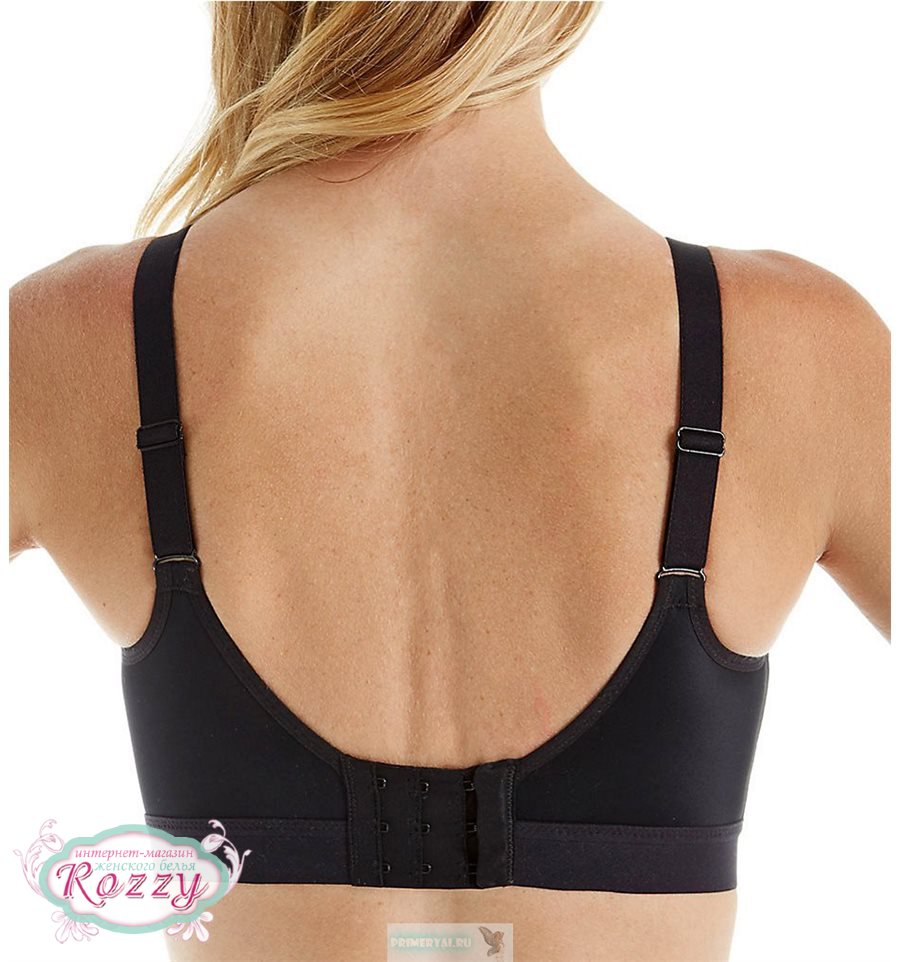 Бюстгальтер спортивный без косточек Shock Absorber S03Z6 черный/синий