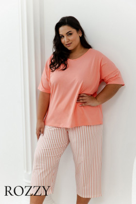 Пижама хлопковая Taro Eloise Maxi 3323/3375/3376 персиковый