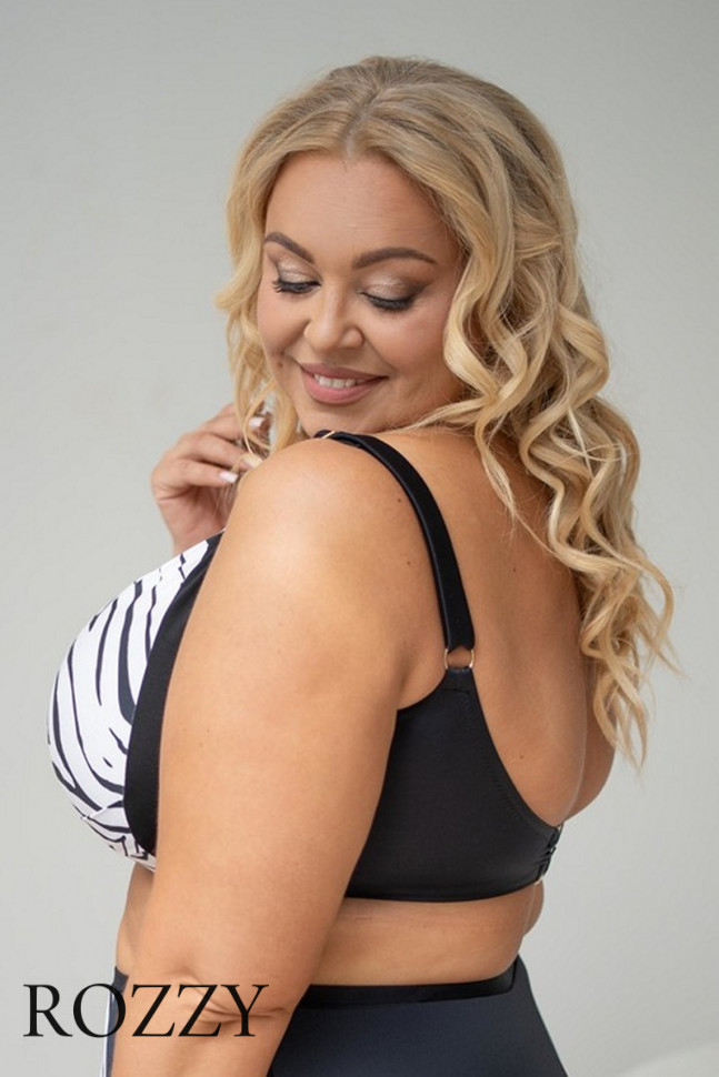 Бюстгальтер купальный Kris Line Tropea черно-белый