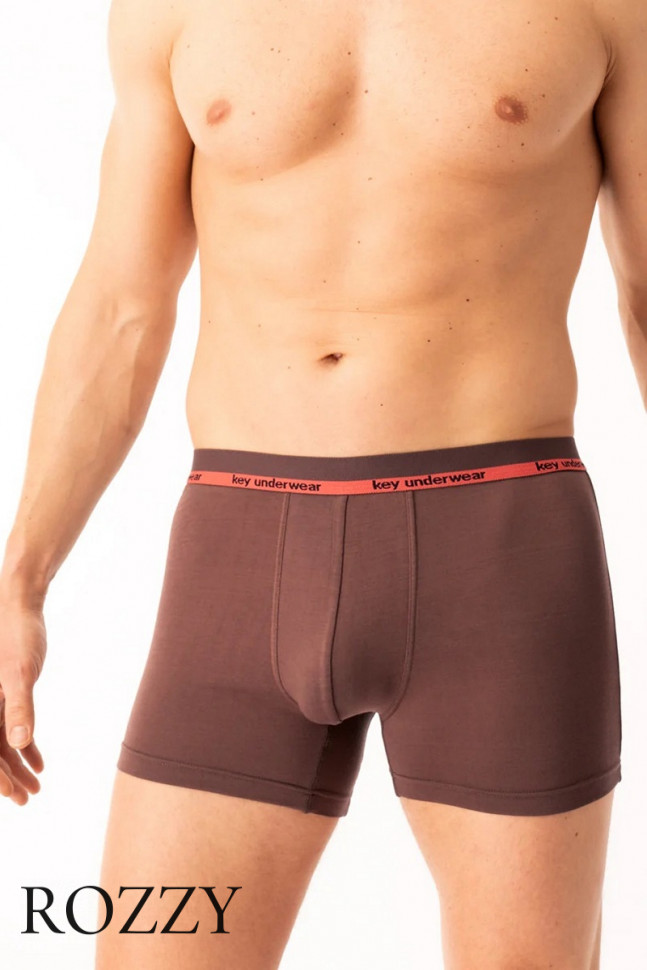 Трусы шорты мужские Key MXH 287 коричневый