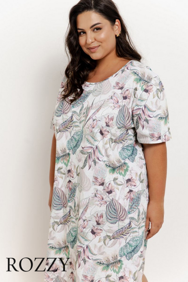 Сорочка хлопковая Taro Renny Maxi 3342/3371 мультиколор