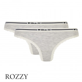 Трусы стринги Like It 6156102 серый (уп.2шт.) 