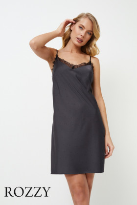 Сорочка атласная Aruelle Aurora графитовый