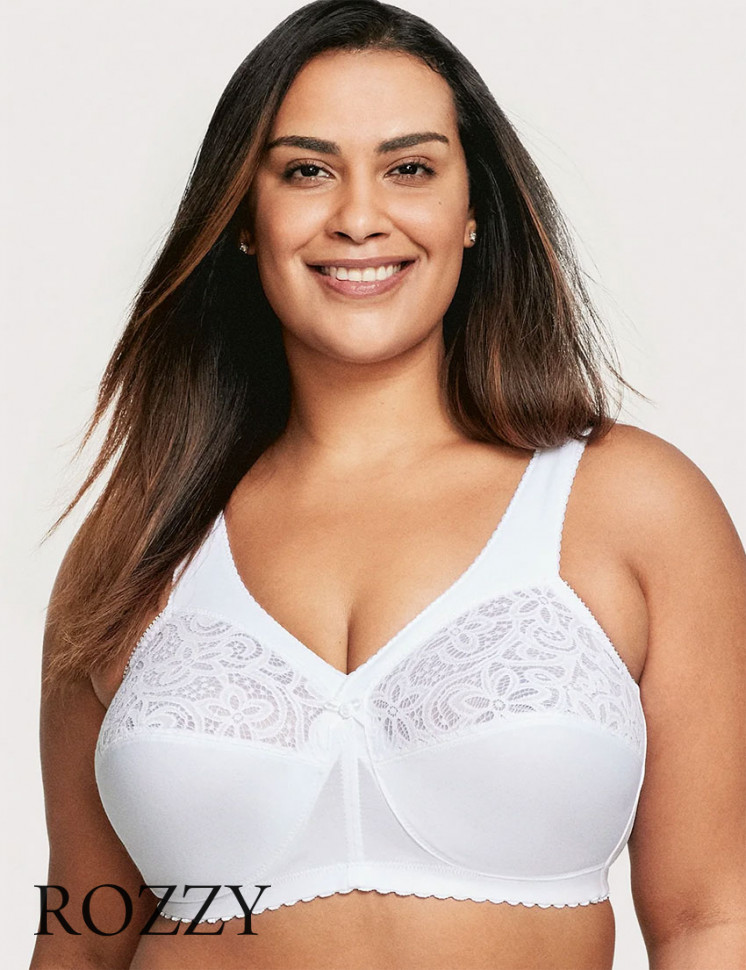 Бюстгальтер без косточек хлопковый Glamorise GI1001 белый