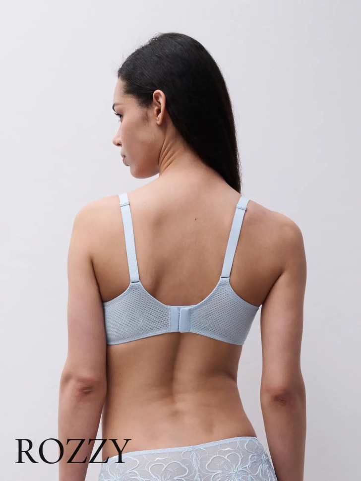 Бюстгальтер балконет Chantelle Fleurs C12M50 голубой