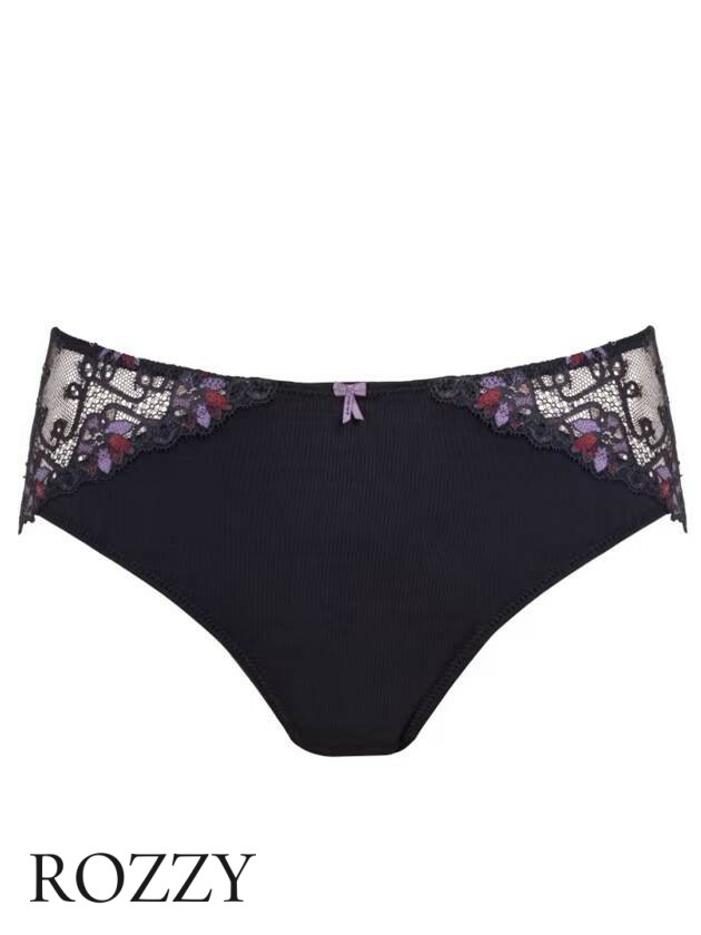 Трусы слипы Corin Daisy 02722 черный/сиреневый