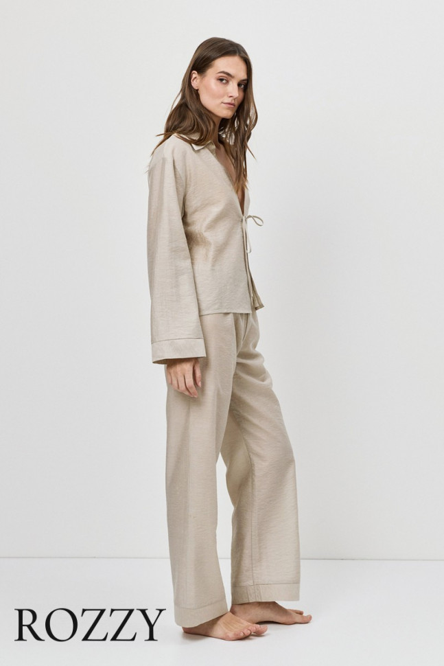 Пижама Aruelle Breeze Set бежево-серый